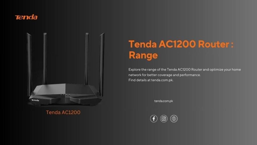 Tenda AC1200 Router Range